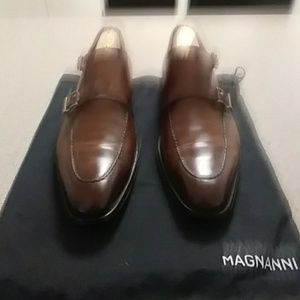 Magnanni double monk strap shoe